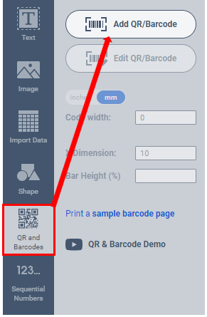 Add QR/Barcode
