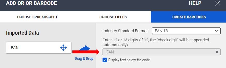 Finish Spreadsheet Barcodes