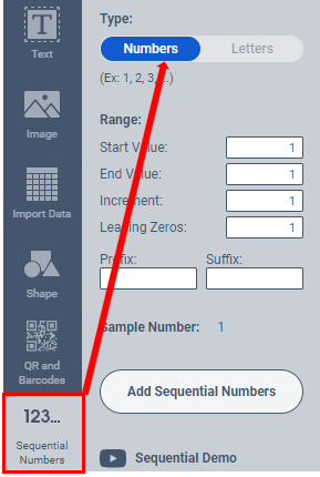 Sequential Numbers or Letters